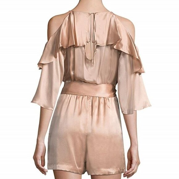 RACHEL ZOE Catrina SILK Romper Tube Rose 2 - Picture 4 of 9